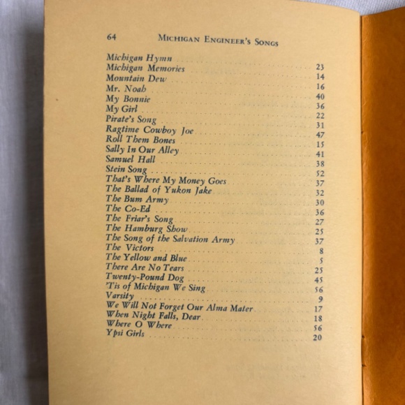Michigan Engineer's Songs (1929) Book - Picture 10 of 13